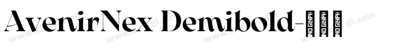 AvenirNex Demibold字体转换